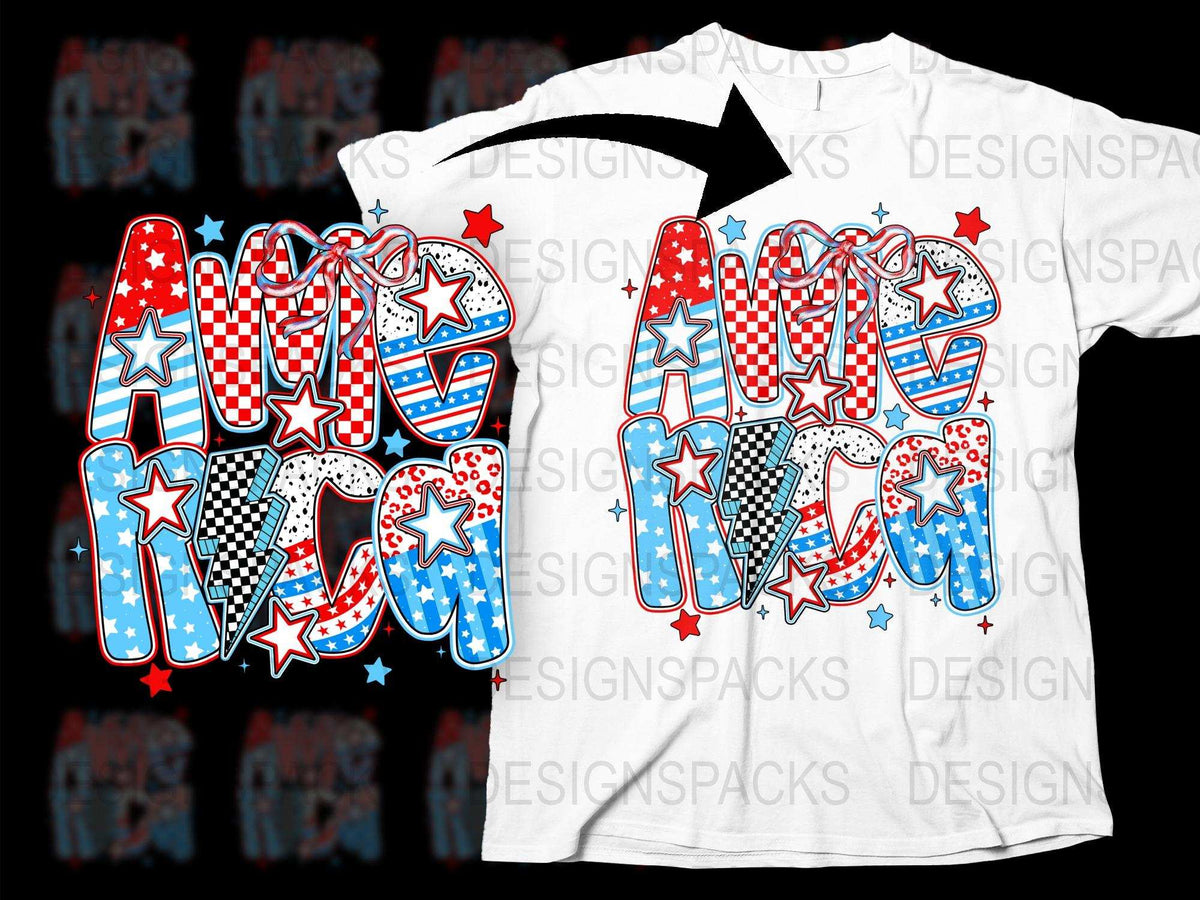 American Flag Love USA Patriotic T-Shirt, Red White Blue Stars Stripes, Unisex Fashion Tee