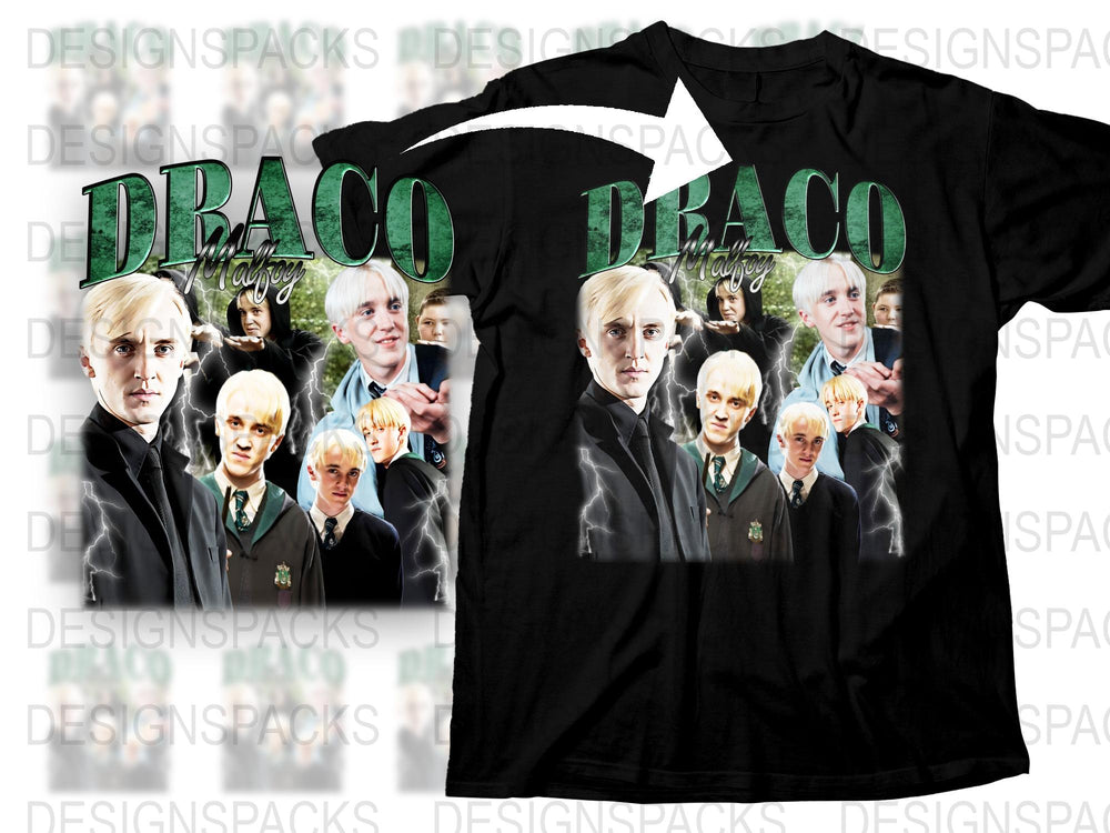 Draco Malfoy Graphic T-Shirt, Harry Potter Inspired, Wizarding World Fan Merch, Unisex Clothing, Film Character Apparel