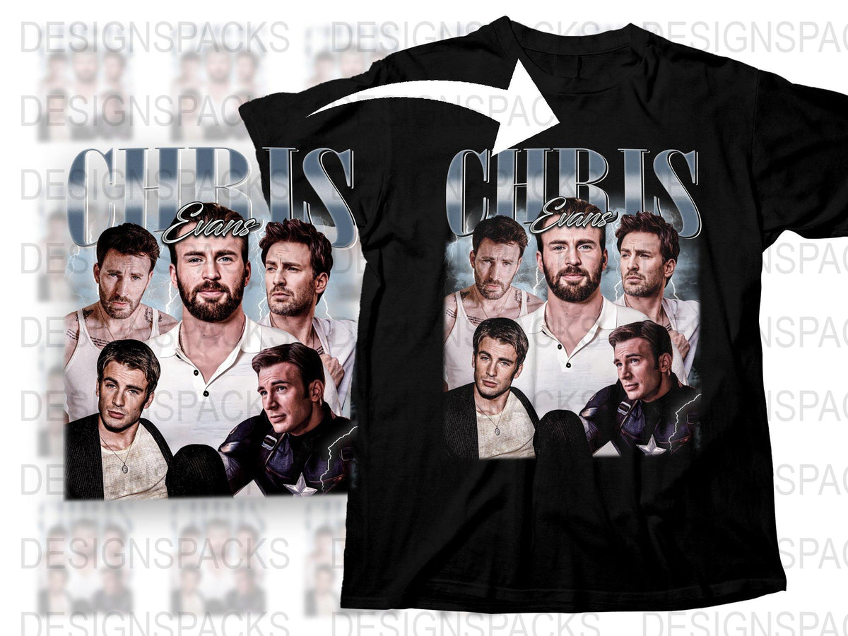 Chris Themed Graphic Tee, High-Quality Cotton T-Shirt, Multiple Poses Printed, Unisex Fashion