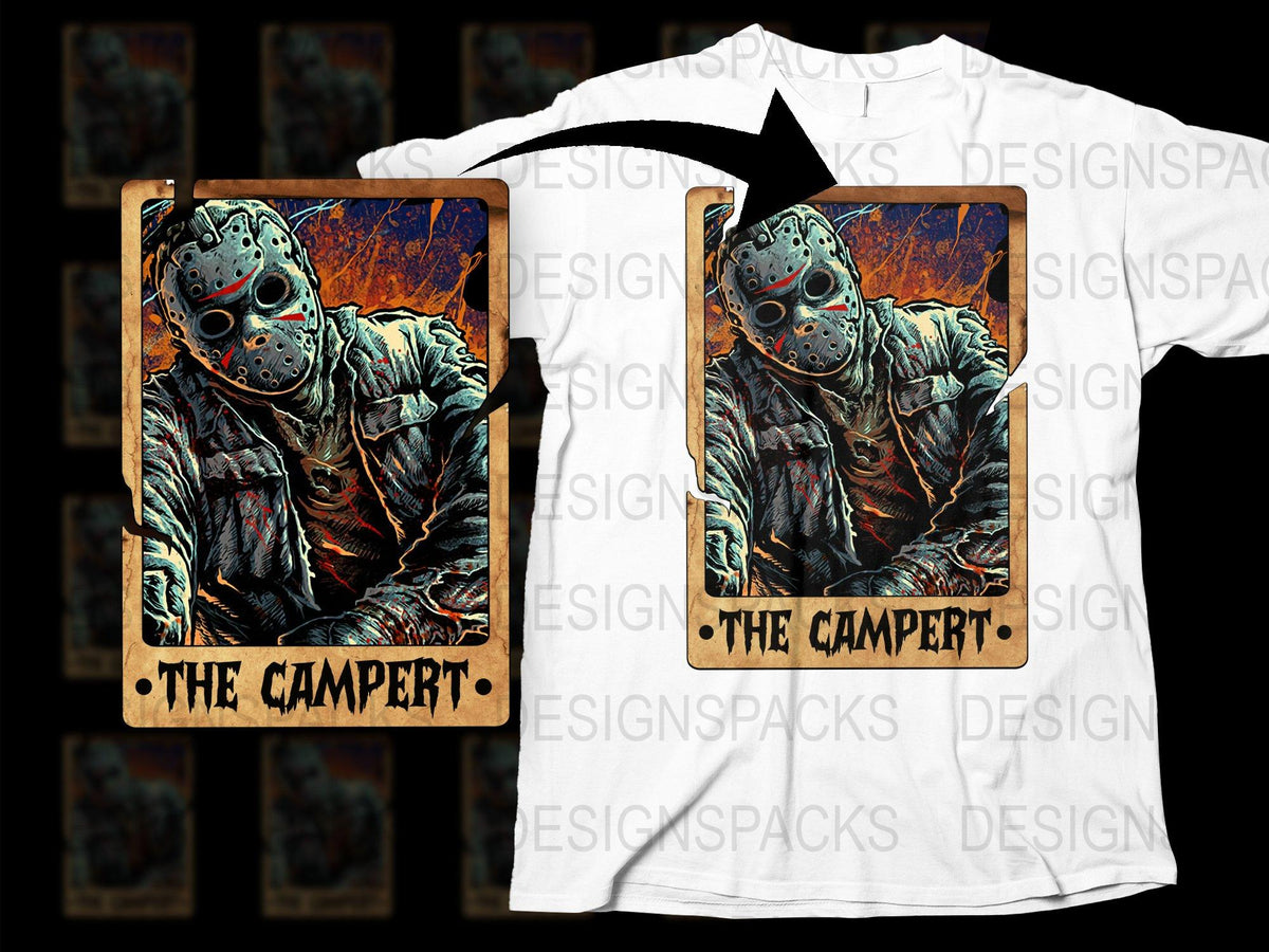 Horror Movie Parody T-Shirt, Funny Camping Graphic Tee, Unisex Vintage Style Shirt, Unique Horror Fan Gift