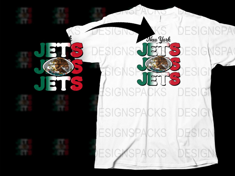 New York Jets Themed T-Shirt, Football Fan Apparel, Sports Team Graphic Tee, Unisex Clothing