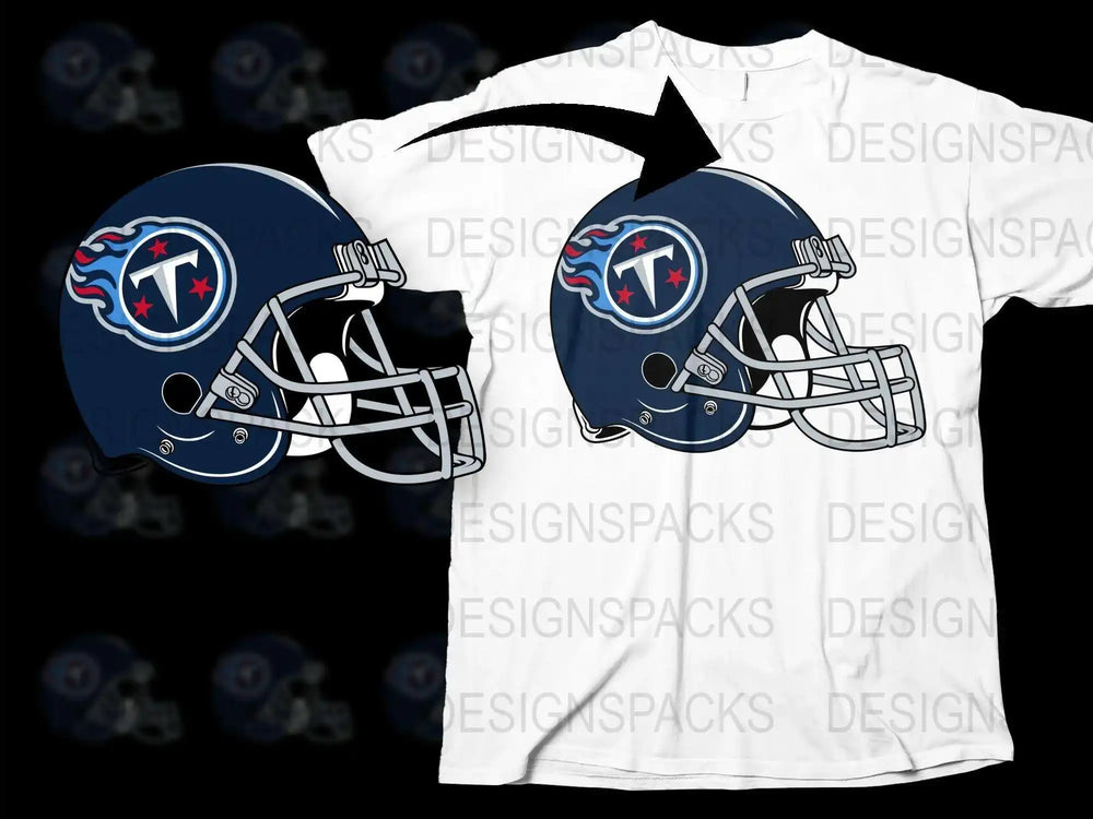 Tennessee Titans Football Helmet Graphic T-Shirt, NFL Sports Fan Apparel, Men's Casual Wear, Team Pride Tee