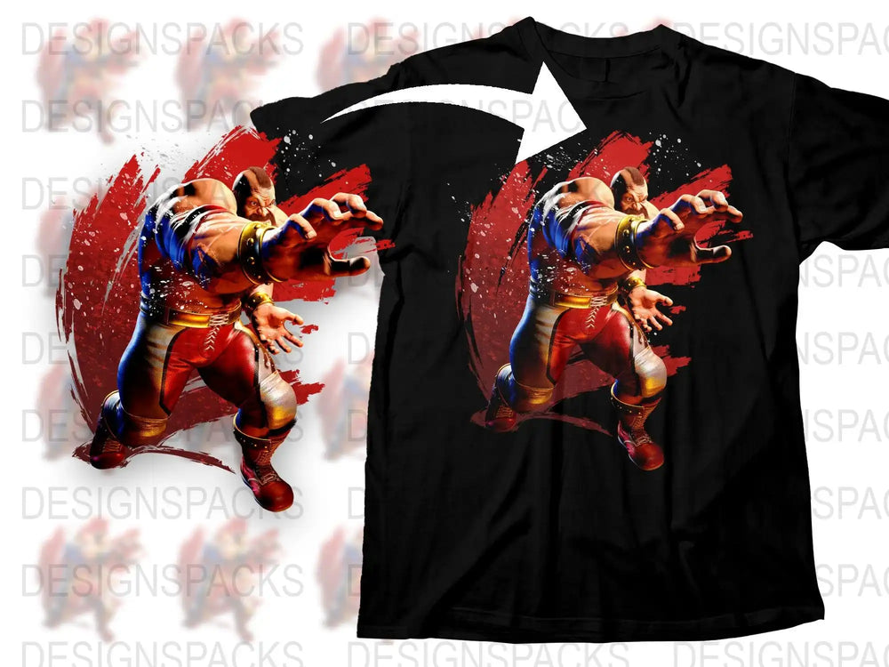 Graphic T-Shirt with Kratos God of War Design, Red and Black Splash Art, Men's Video Game Apparel, Gift for Gamers