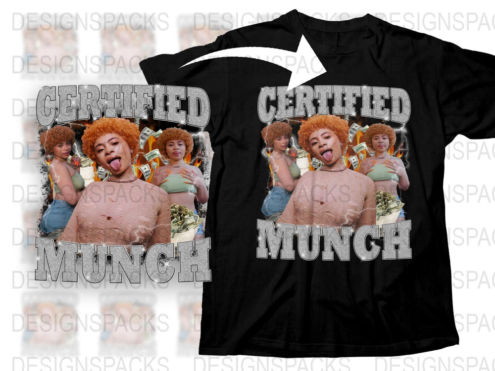Certified Munch Graphic T-Shirt, Funny Snack Lover Tee, Unisex Cotton Shirt, Unique Gift Idea, Casual Wear, Street Style Clothing
