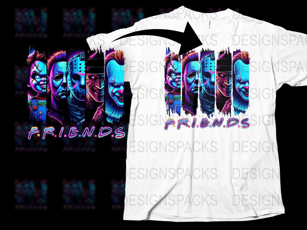 Colorful Friends TV Show Inspired T-Shirt, Unique Pop Art Graphic Tee, Unisex Fashion