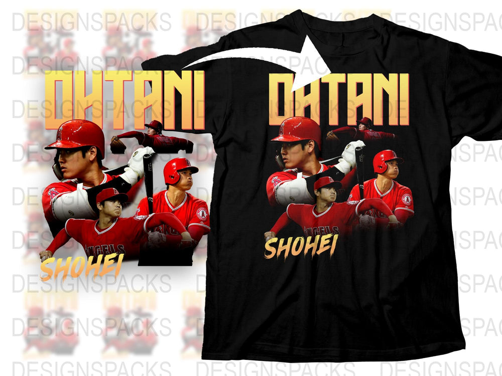 Shohei Ohtani Angels T-Shirt, Baseball Star Graphic Tee, Trendy Sports Fan Apparel