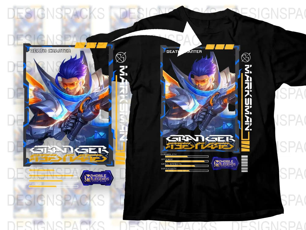 Anime Inspired T-Shirt, Ranger Game Character, Blue Hair Warrior, Graphic Tee, Unisex Fashion, Casual Streetwear Style, Unique Design