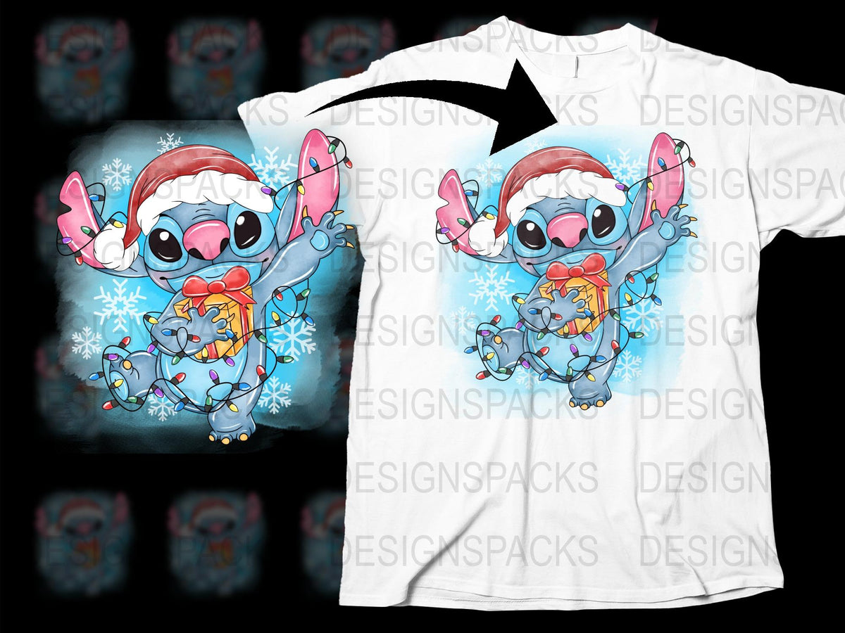 Kids Christmas T-Shirt, Cute Cartoon Monster Holiday Tee, Snowflake Design, Winter Fashion for Children
