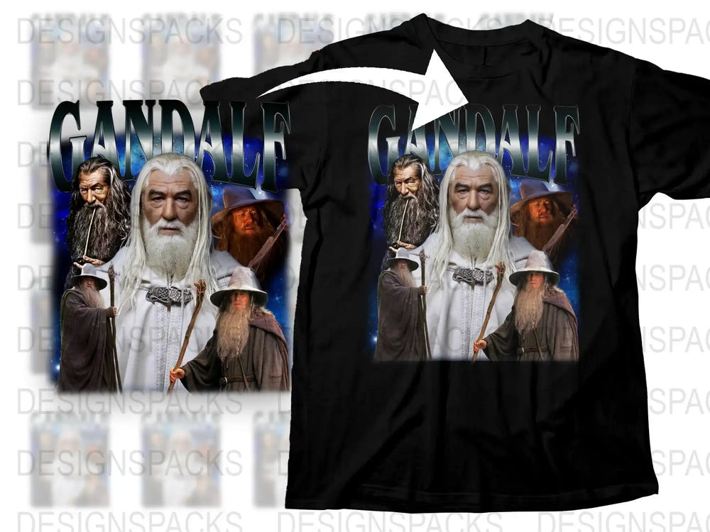 Gandalf Graphic T-Shirt, Wizard Movie Fan Tee, Fantasy Film Inspired Apparel, Unisex Cotton Shirt