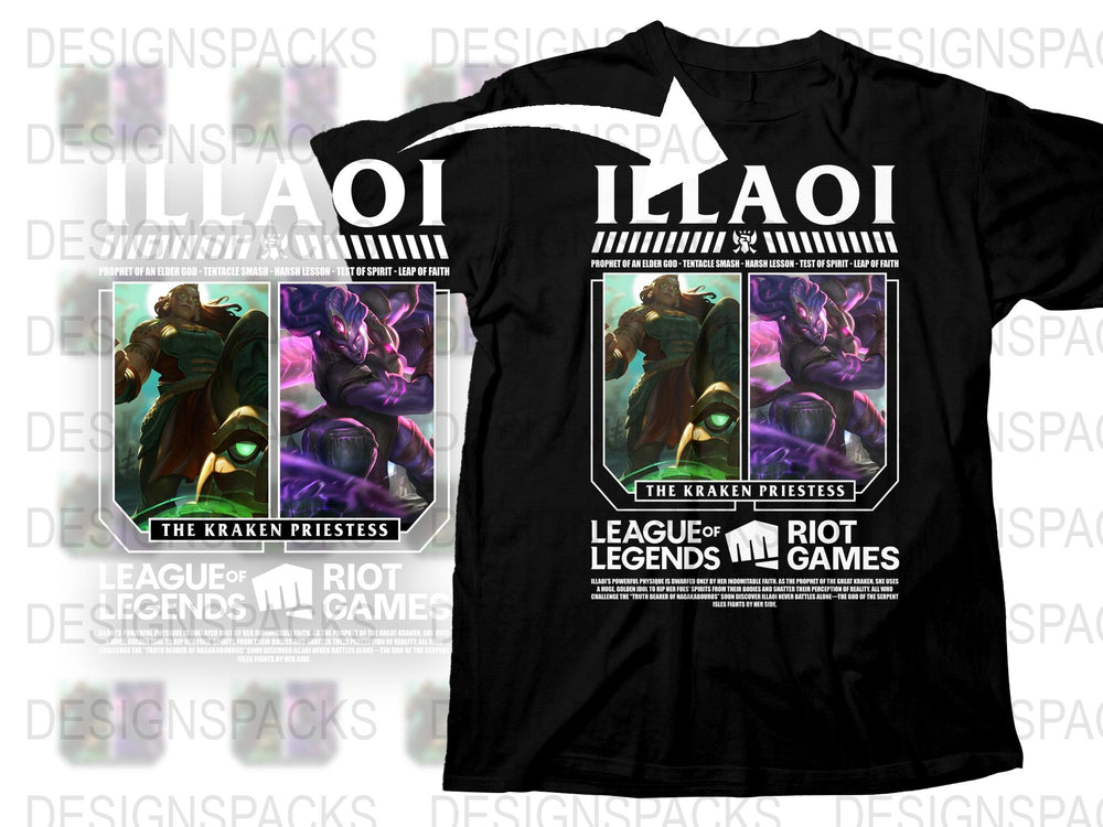 Illaoi The Kraken Priestess League of Legends T-Shirt, Riot Games Merch, Gamer Apparel, Graphic Tee, Unisex Clothing