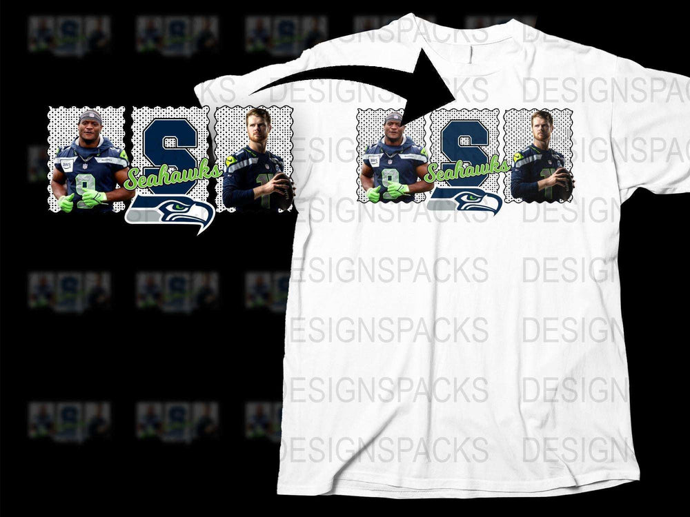 Seattle Football Quarterback Graphic T-Shirt, Sports Fan Apparel, Casual Team Support Tee