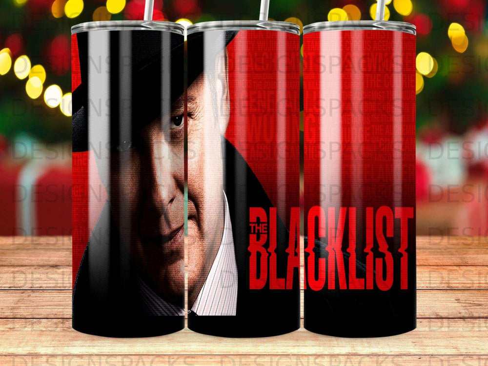 The Blacklist logo with actor James Spader's face superimposed.