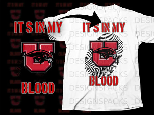 Its In My Blood U Logo Graphic Print Shirt