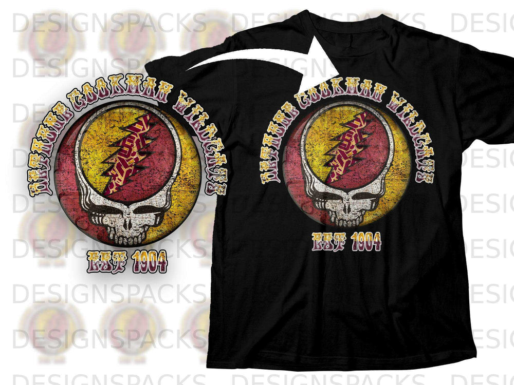 Bethune Cookman Wildcats Est 1904 Skull Graphic T-shirt