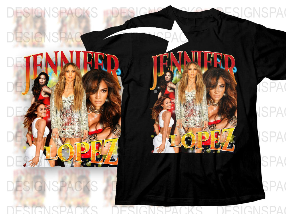 Jennifer Lopez Fan T-Shirt, Celebrity Graphic Tee, Music Pop Culture, Collectible Shirt, Fashion Apparel, Gift Idea for Fans.