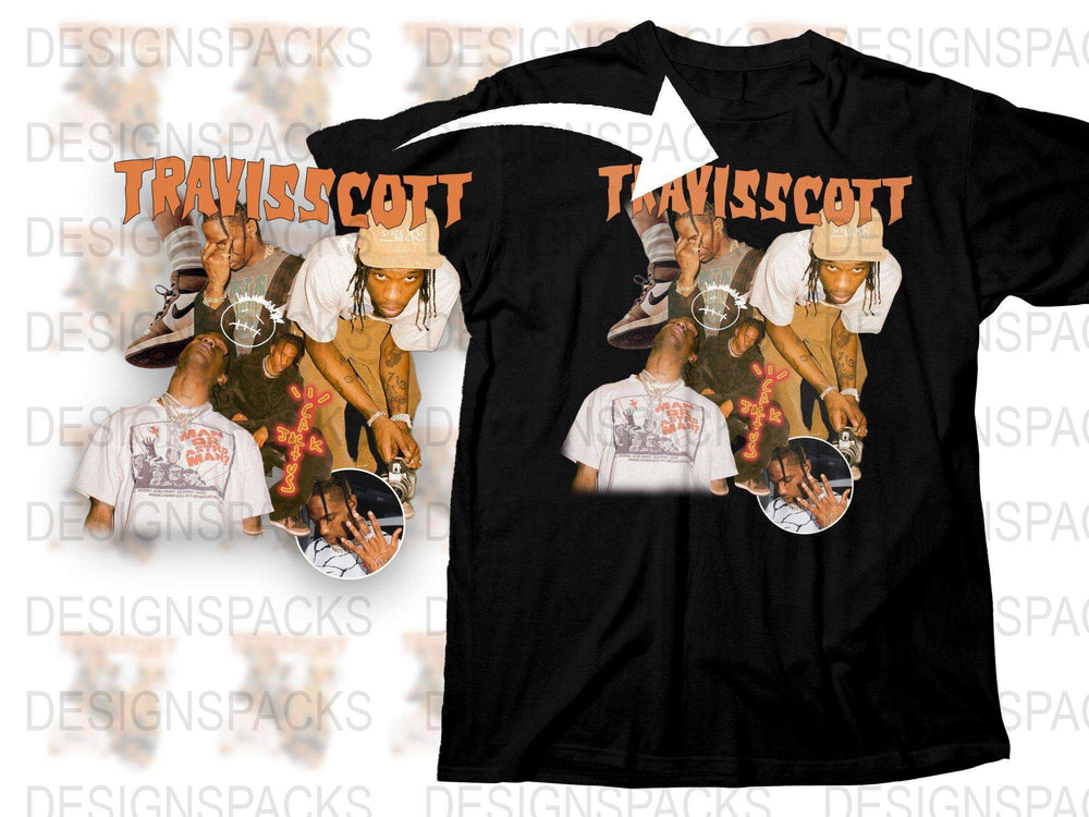 Travis Scott Inspired Graphic T-Shirt, Hip Hop Artist Fan Merch, Unisex Cotton Tee, Trendy Music Concert Apparel, Gift for Fans