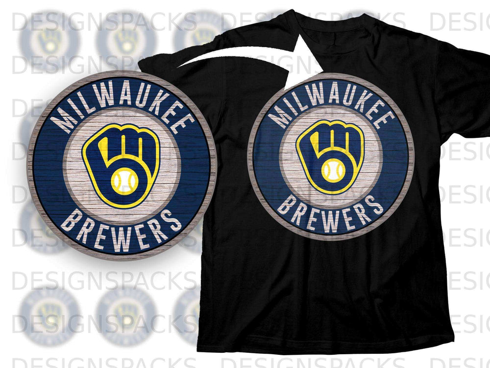 Milwaukee Brewers Baseball Team Logo T-Shirt Product