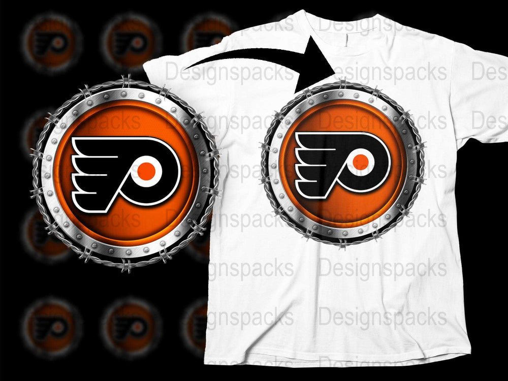 Philadelphia Flyers T-Shirt, Vintage Logo Design, Orange Black Hockey Fan Apparel, Casual Sports Tee, Unisex Gift Idea