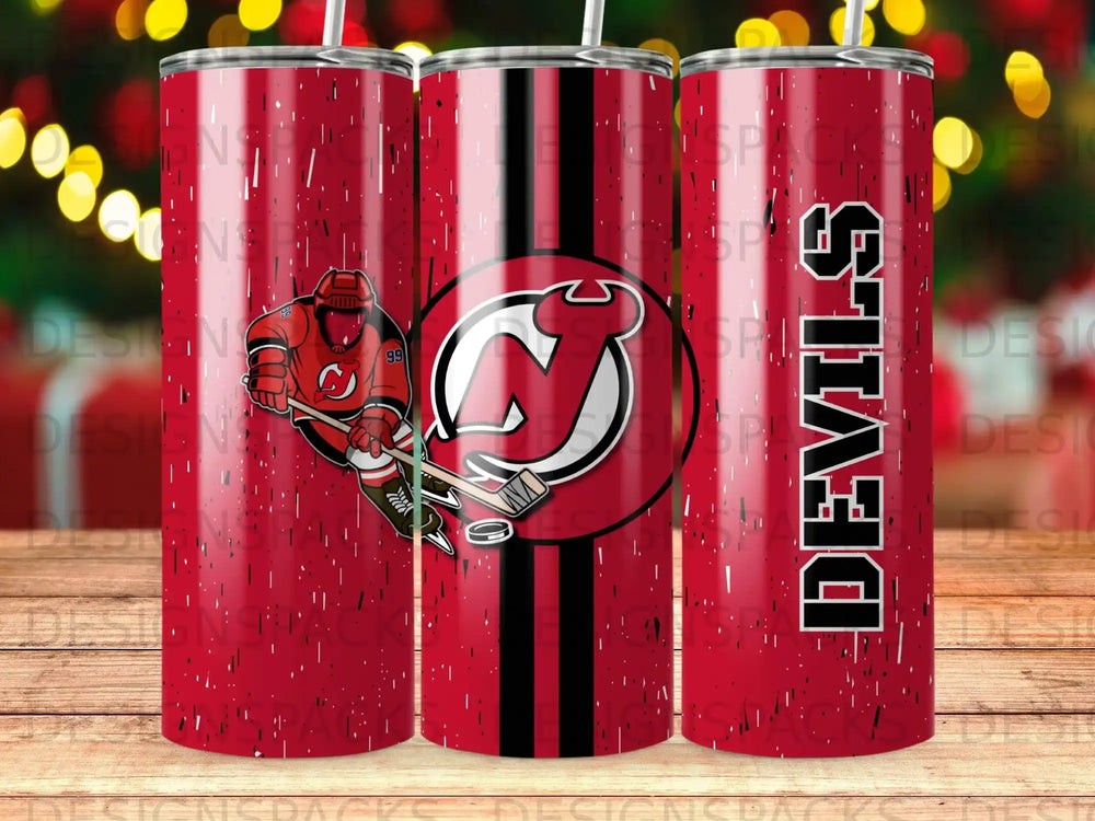 New Jersey Devils Hockey Player Logo Red Design product type