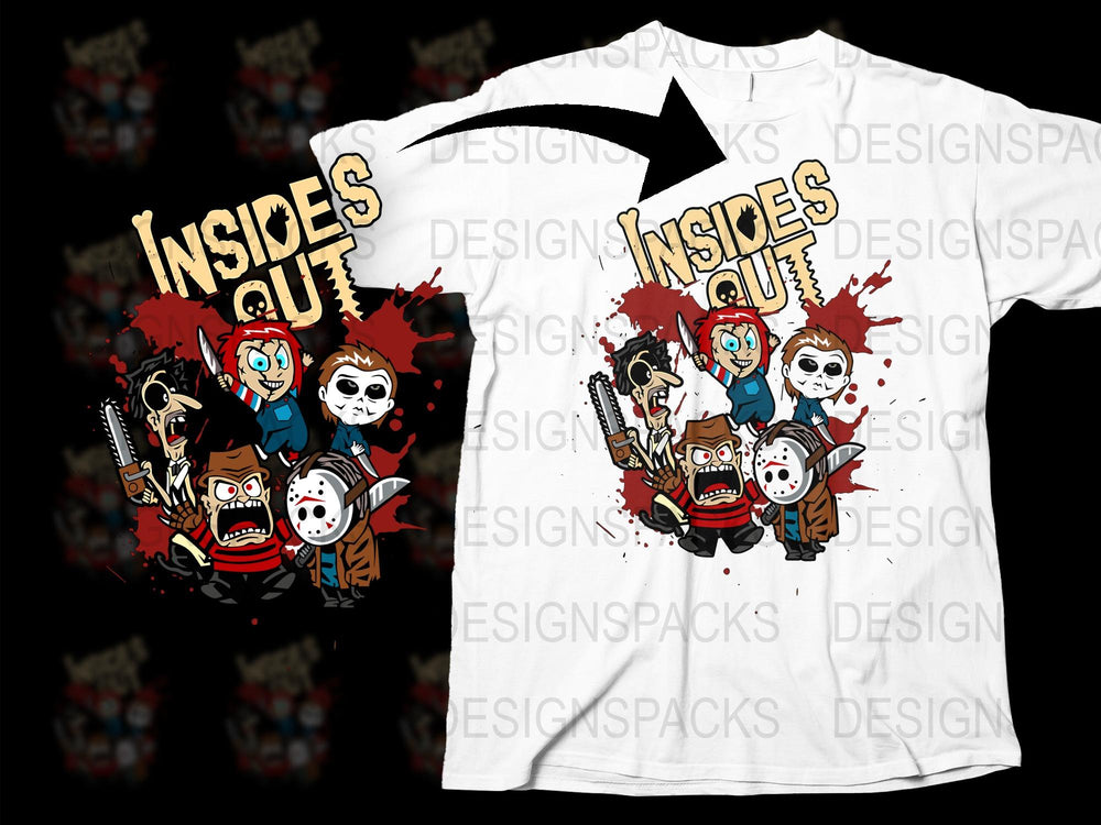 Horror Movie Icons T-Shirt, Graphic Tee, Halloween, Unisex Horror Character Shirt, Pop Culture Apparel, Fan Art Gift