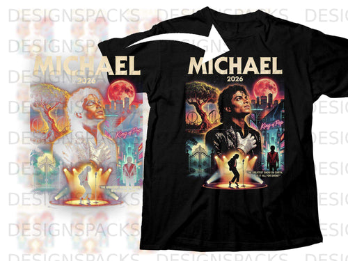 T-shirt graphic with Michael Jackson, 