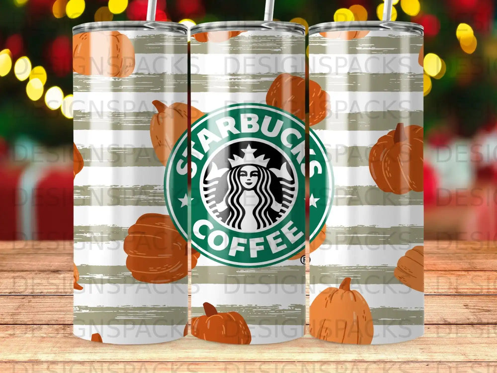 Starbucks Pumpkin Striped Autumn Fall Coffee Tumbler product type