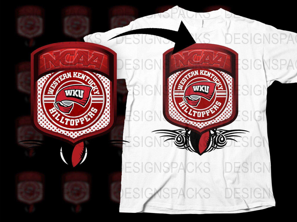 Western Kentucky Hilltoppers NCAA Logo T-Shirt, Red and White Graphic Tee, Sports Fan Apparel