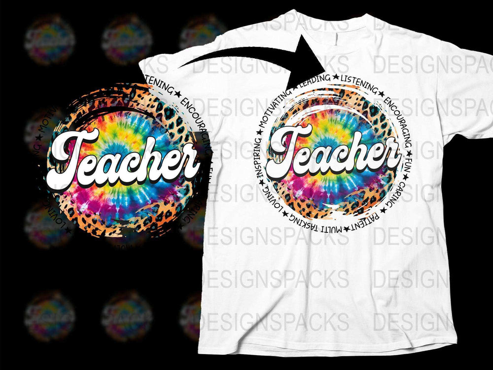 Colorful Tie-Dye Teacher T-Shirt, Inspirational Quote, Unisex Teaching Apparel, Gift for Educators