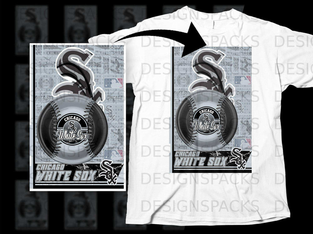 Chicago White Sox Graphic Print Baseball Fan T-shirt