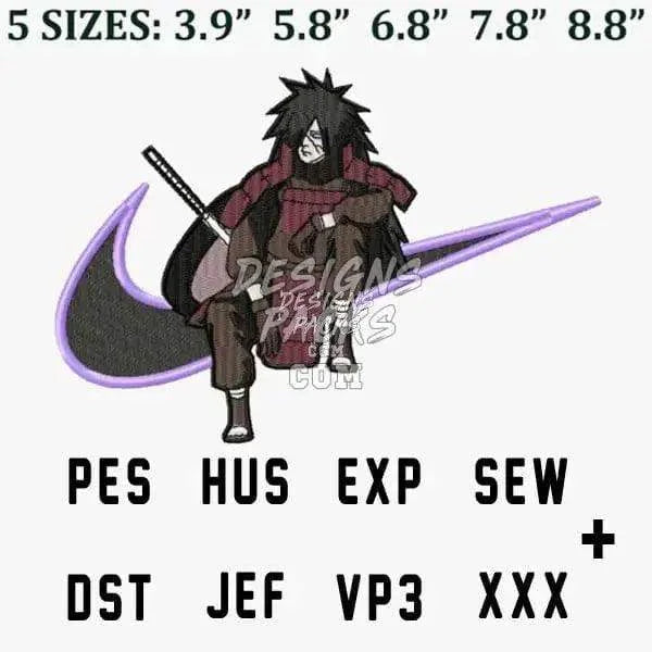 Madara Sport Anime Embroidery Design