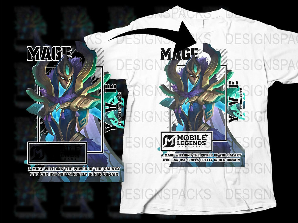 Mobile Legends Mage Character T-Shirt, Graphic Gaming Tee, Unisex Apparel, Cool Gamer Gift Idea