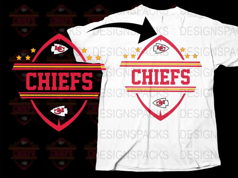 Kansas City Football Team T-Shirt, Chiefs Inspired Graphic Tee, Fan Apparel, Sports Casual Wear