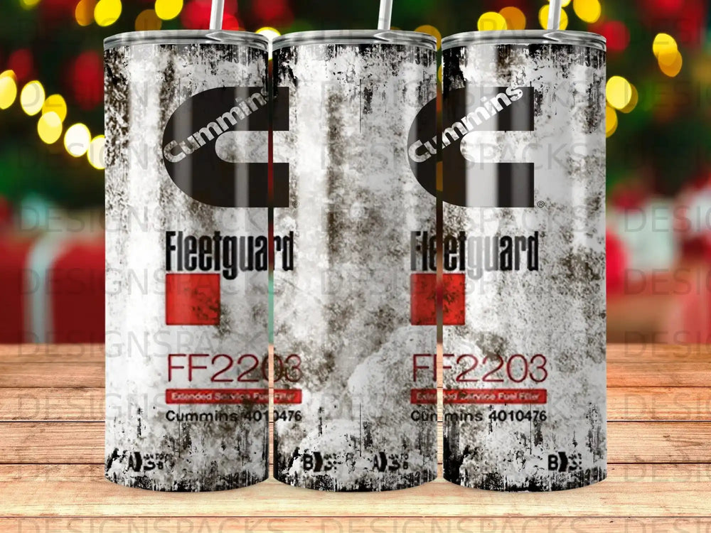 Cummins Fleetguard FF2203 fuel filter tumbler with textured design.