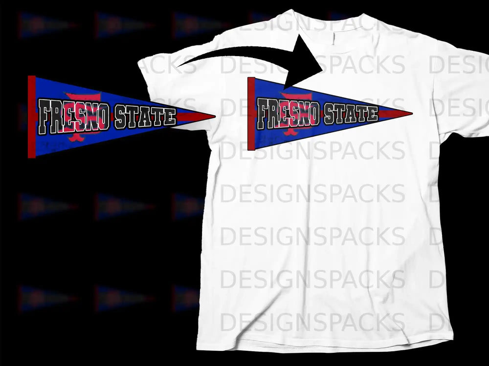 Fresno State Pennant Inspired Graphic T-Shirt Design