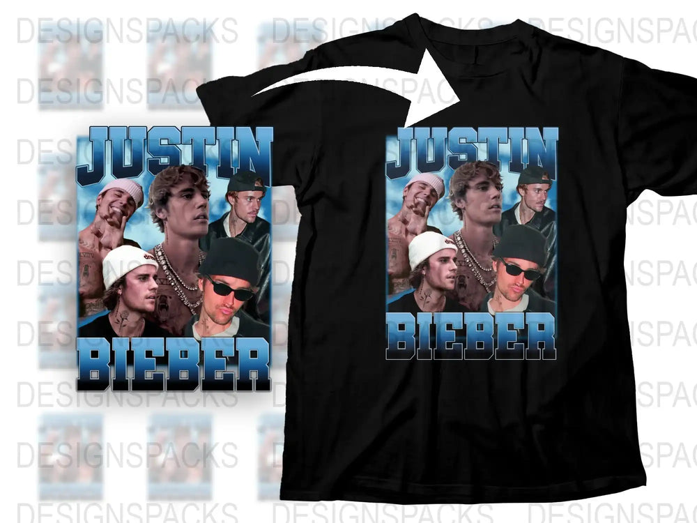 Justin Bieber Retro Style Graphic T-Shirt, Vintage Pop Star Tee, Unisex Fashion Top