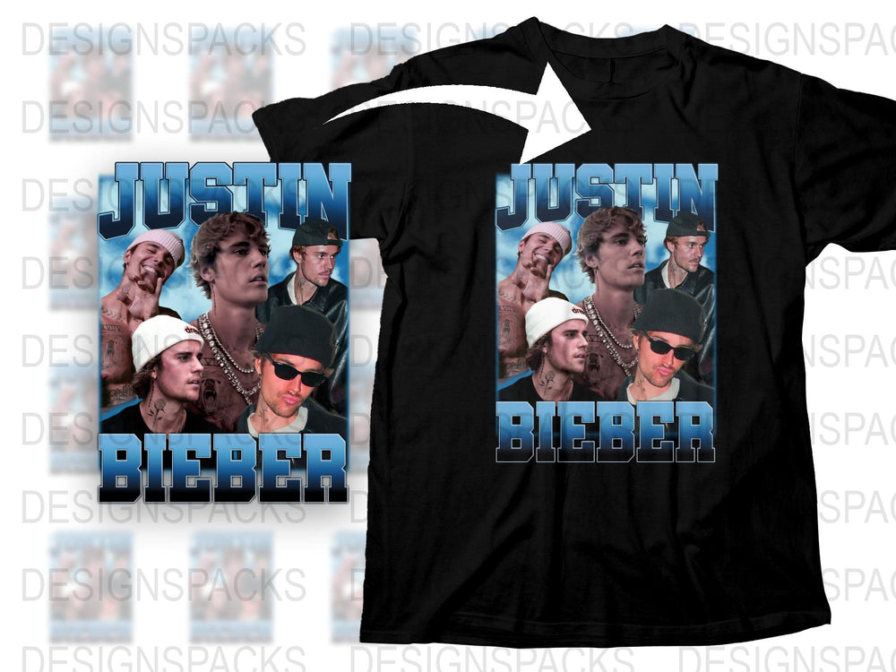 Justin Bieber Retro Style Graphic T-Shirt, Vintage Pop Star Tee, Unisex Fashion Top
