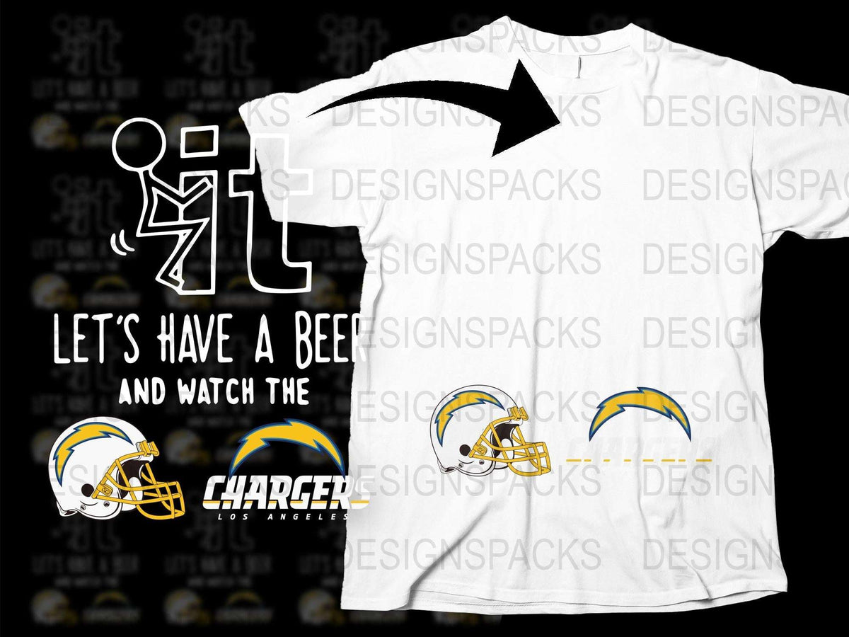 F It Let's Have A Beer Chargers Football Team Png Digital Download
