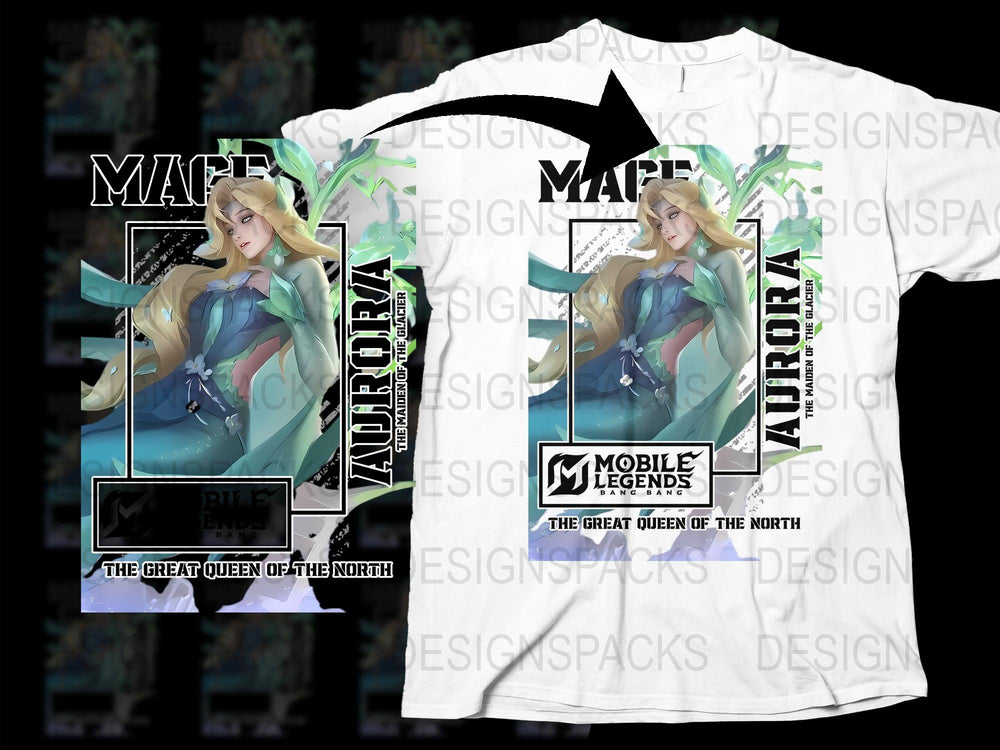 Mobile Legends Aurora T-Shirt, The Great Queen of the North Graphic Tee, Gaming Apparel