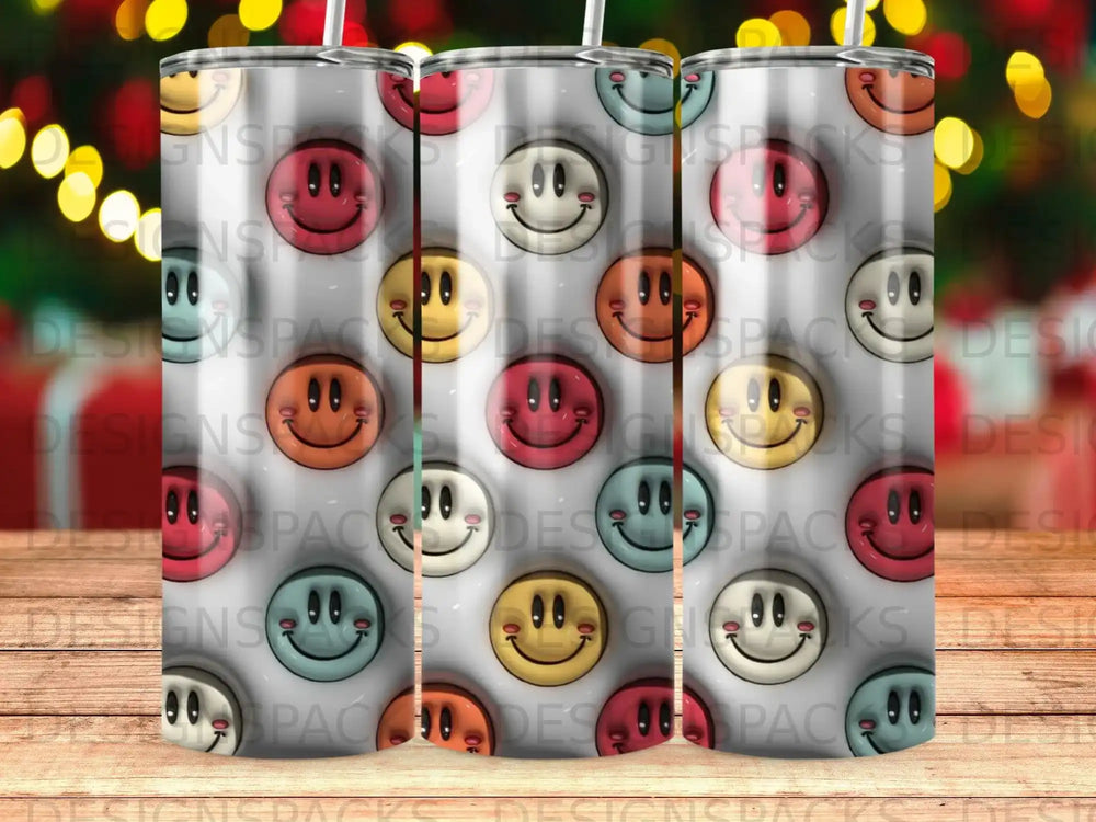 Colorful Blushing Smiley Face Pattern Fun Happy Product Type