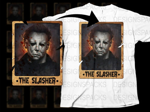 Horror Movie Inspired T-Shirt, The Slasher Graphic Tee, Halloween Scary Film Shirt, Unisex Fashion
