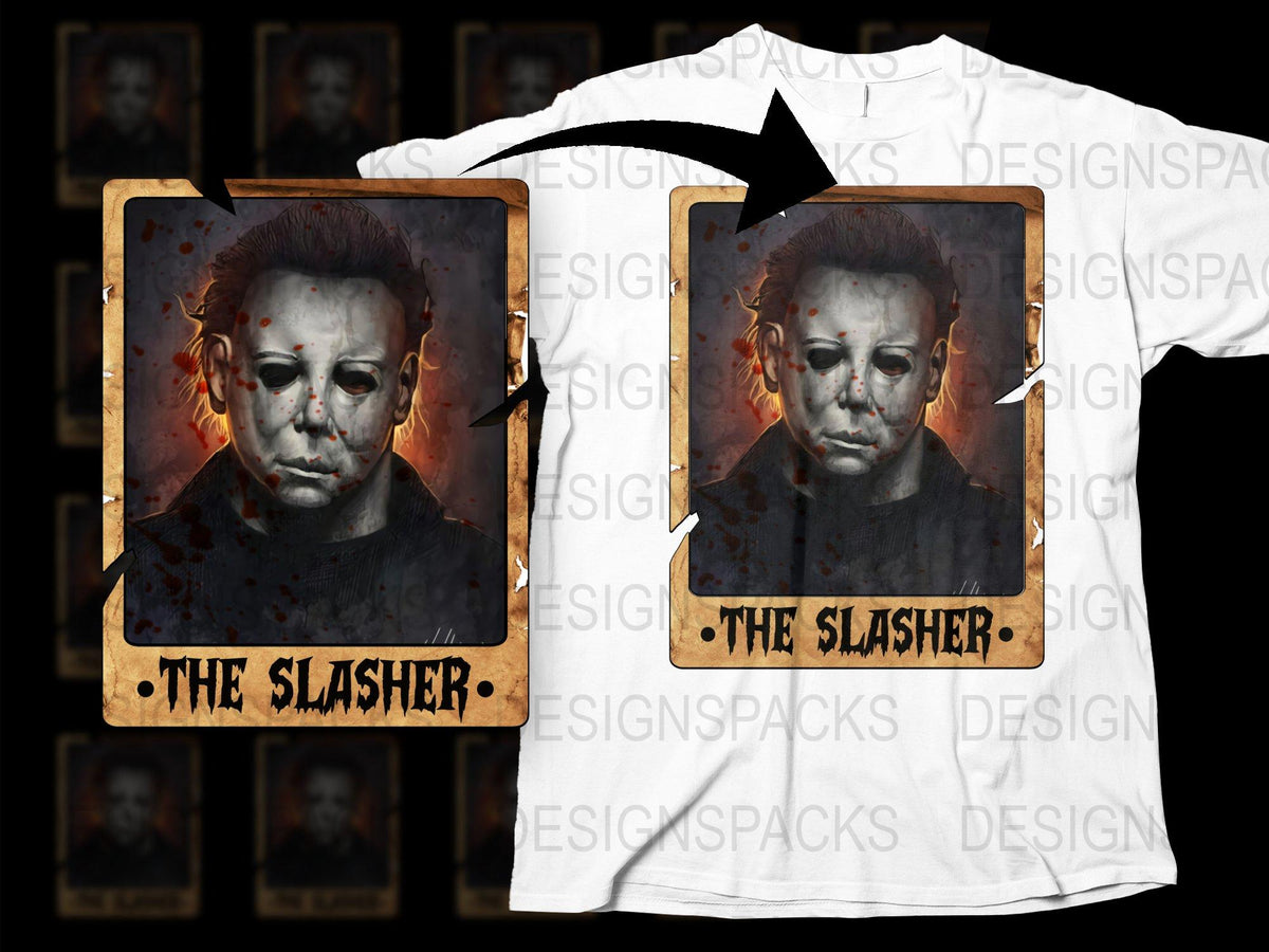 Horror Movie Inspired T-Shirt, The Slasher Graphic Tee, Halloween Scary Film Shirt, Unisex Fashion