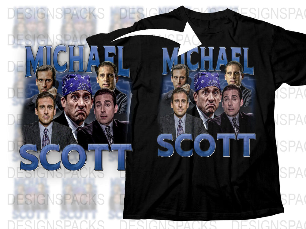 Michael Scott Graphic T-Shirt, Funny TV Show Character Tee, Office Humor, Unisex Cotton Shirt