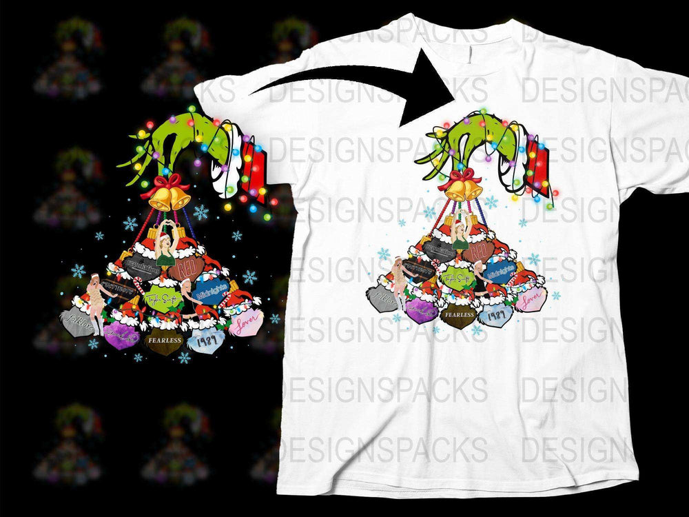 Christmas T-Shirt with Funky Santa and Elves Graphic, Colorful Holiday Apparel, Unisex Festive Tee