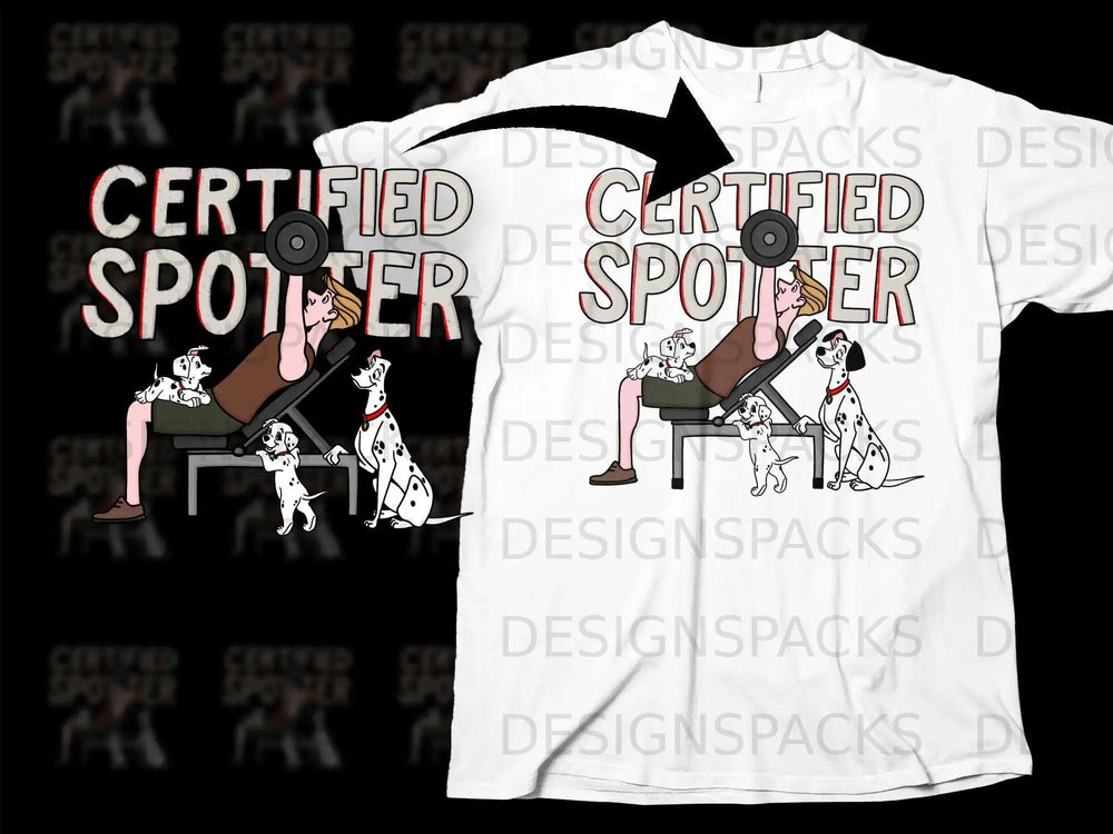 Certified Spotter Design with Dogs Illustration Shirt