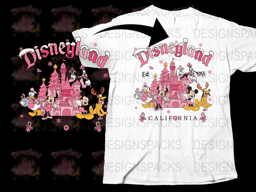 Disneyland California Vintage T-Shirt, Retro 1955 Magic Kingdom, Mickey and Friends, Unisex Tee