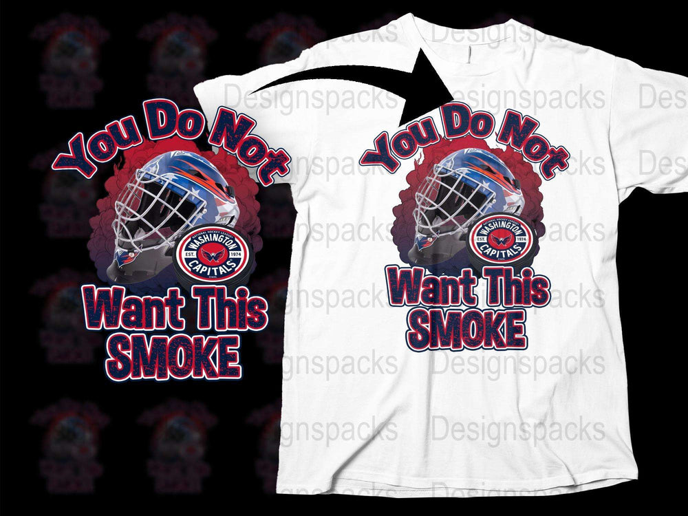 Hockey Goalie Mask T-Shirt 'You Do Not Want This Smoke' Graphic Tee, Sports Fan Apparel, Unique Gift Idea