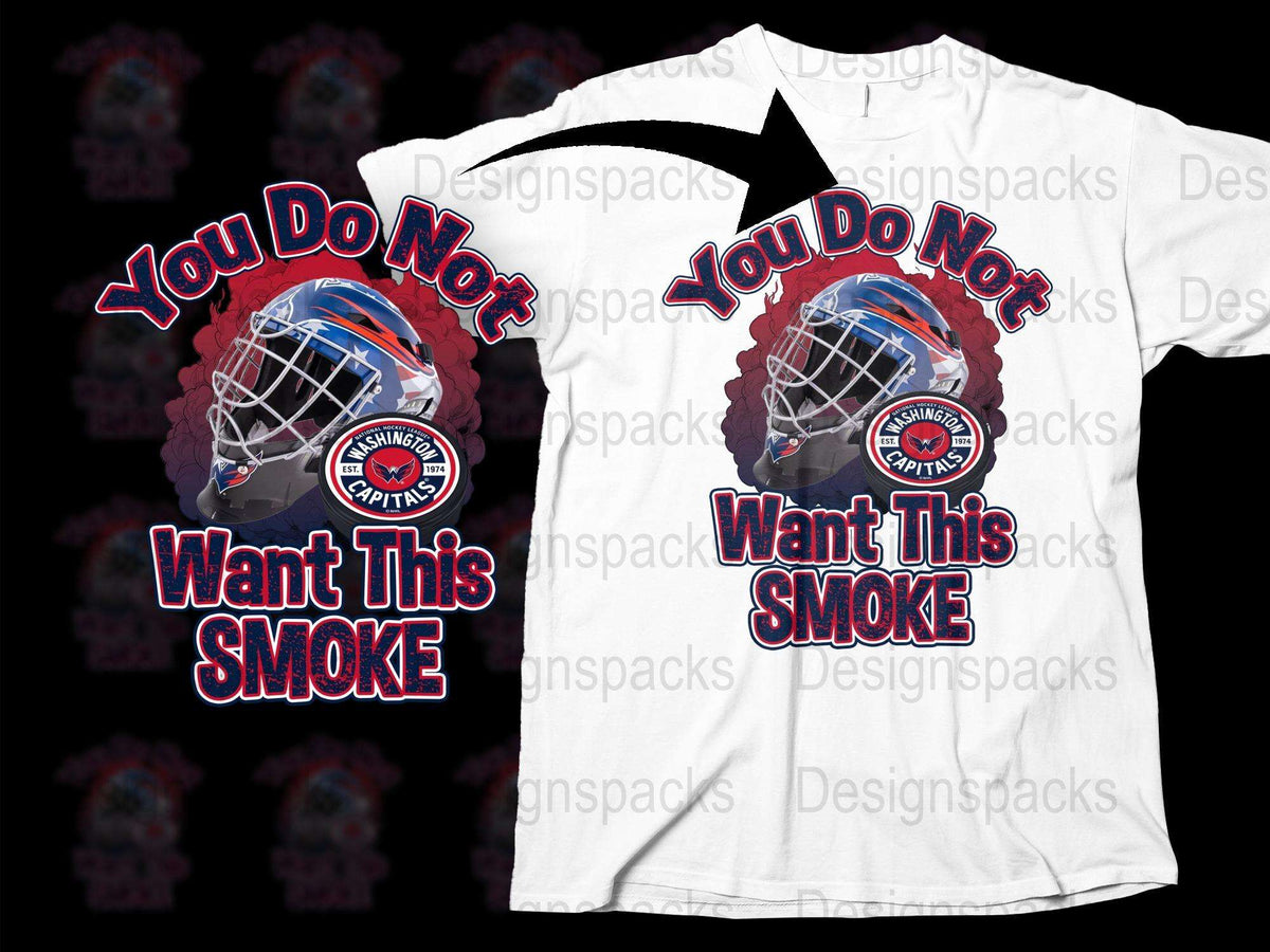 Hockey Goalie Mask T-Shirt 'You Do Not Want This Smoke' Graphic Tee, Sports Fan Apparel, Unique Gift Idea