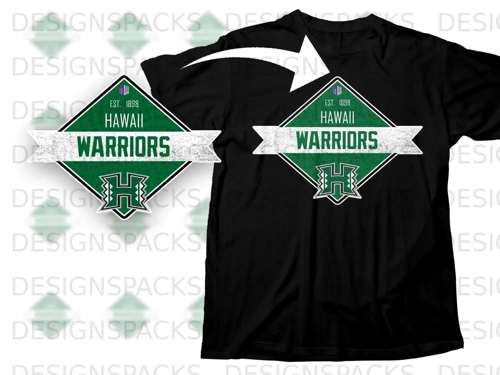 Hawaii Warriors Established 1908 Graphic T-shirt