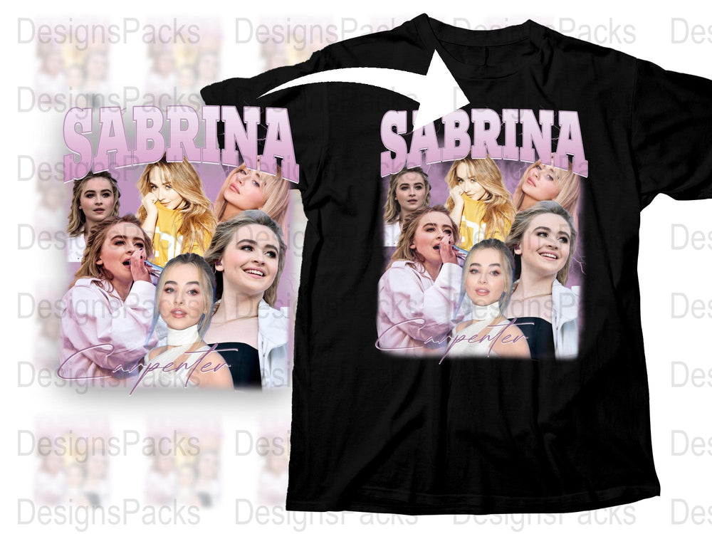 Personalized Sabrina Name T-Shirt, Custom Photo Collage, Unique Gift Idea, Customizable Tee with Multiple Images, Fashion Apparel