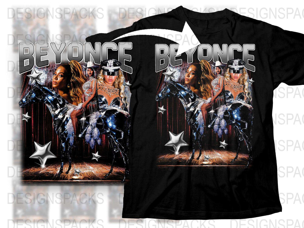 Beyonce Graphic T-Shirt, Pop Star Concert Tee, Black Unisex Shirt, Music Fan Gift, Rodeo Fashion Top